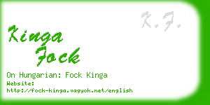 kinga fock business card
